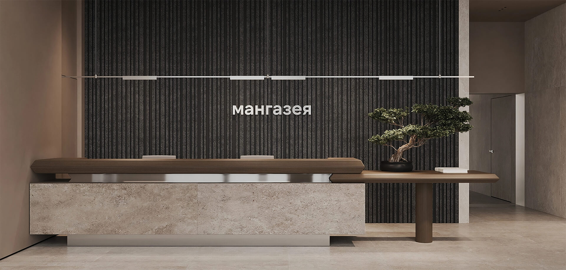 Лобби и входная группа жилого комплекса